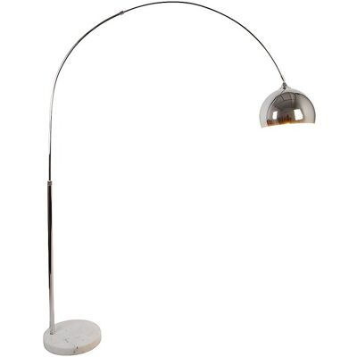 Unique Grote booglamp - Metaal en marmer - H180 cm - Zilverkleurig - OMBRAGE - Zilverkleurig Unique Grote booglamp - Metaal en marmer - H180 cm - Zilverkleurig - OMBRAGE - Zilverkleurig