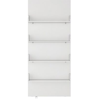 Unique Schuifdeur in hout en MDF met planken en onzichtbare rail - Wit - 93 x 210 cm KAZORI - Wit Unique Schuifdeur in hout en MDF met planken en onzichtbare rail - Wit - 93 x 210 cm KAZORI - Wit