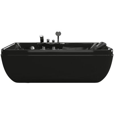Unique Zwart bubbelbad - 1 plaats - 140L - 150 x 75 x 54,5 cm - Hoek links - GAVINO - Zwart Unique Zwart bubbelbad - 1 plaats - 140L - 150 x 75 x 54,5 cm - Hoek links - GAVINO - Zwart