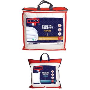 Pack DODO Dekbed 140 x 200 cm + 1 hoofdkussen 60 x 60 cm - Natuurlijke anti-huisstofmijtbescherming - VEGETAL PROTECT - Pack DODO Dekbed 140 x 200 cm + 1 hoofdkussen 60 x 60 cm - Natuurlijke anti-huisstofmijtbescherming - VEGETAL PROTECT -