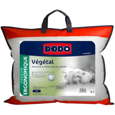 Ergonomisch hoofdkussen met vormgeheugen DODO VEGETAL 45 x 70 cm - Wit Ergonomisch hoofdkussen met vormgeheugen DODO VEGETAL 45 x 70 cm - Wit
