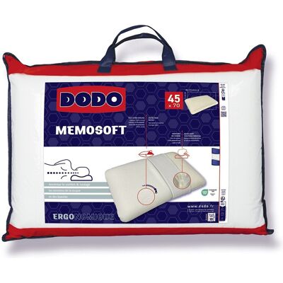 Ergonomisch hoofdkussen met vormgeheugen DODO VEGETAL 45 x 70 cm - Wit Ergonomisch hoofdkussen met vormgeheugen DODO VEGETAL 45 x 70 cm - Wit
