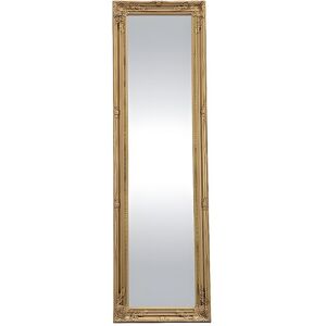 Unique Staande spiegel HONORE met lijstwerk - Eukalyptushout - H.170 cm - Goudenkleur - Goudkleurig Unique Staande spiegel HONORE met lijstwerk - Eukalyptushout - H.170 cm - Goudenkleur - Goudkleurig