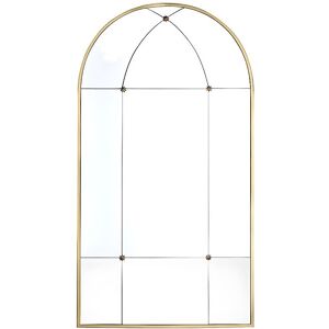 Unique Metalen vensterspiegel - B. 80 x H. 150 cm - Antiek goud - PALMYRE - Goudkleurig Unique Metalen vensterspiegel - B. 80 x H. 150 cm - Antiek goud - PALMYRE - Goudkleurig