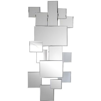 Unique Spiegel bestaand uit meerdere spiegels AROL - 120 x 2 x 53 cm - Roestvrij staal en mdf - Zilverkleurig - Zilverkleurig Unique Spiegel bestaand uit meerdere spiegels AROL - 120 x 2 x 53 cm - Roestvrij staal en mdf - Zilverkleurig - Zilverkleurig