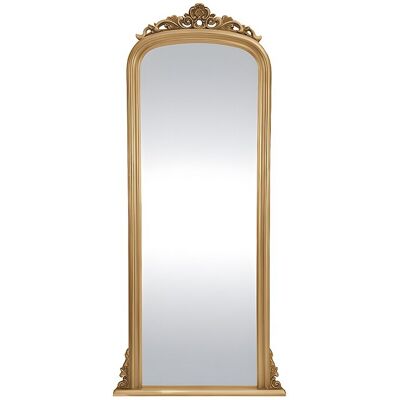 Unique Grote spiegel van paulowniahout met sierlijsten - H.180 cm - Goud - MERRY - Goudkleurig Unique Grote spiegel van paulowniahout met sierlijsten - H.180 cm - Goud - MERRY - Goudkleurig