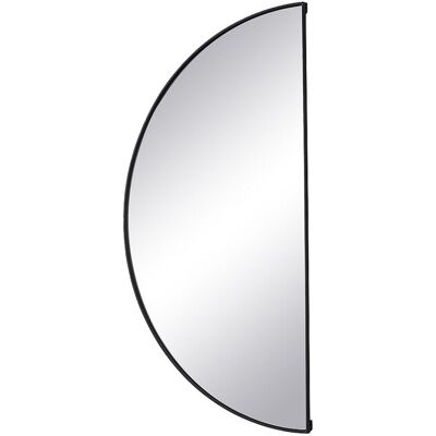 Unique Metalen spiegel met halve cirkel design - B.50 x H.100 cm - Zwart - GAVRA - Zwart Unique Metalen spiegel met halve cirkel design - B.50 x H.100 cm - Zwart - GAVRA - Zwart