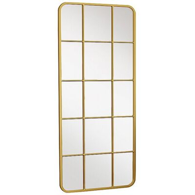Unique Spiegel in raamvorm met metaal - L60 x H140 cm - Goudkleurig - SCIARA - Goudkleurig Unique Spiegel in raamvorm met metaal - L60 x H140 cm - Goudkleurig - SCIARA - Goudkleurig