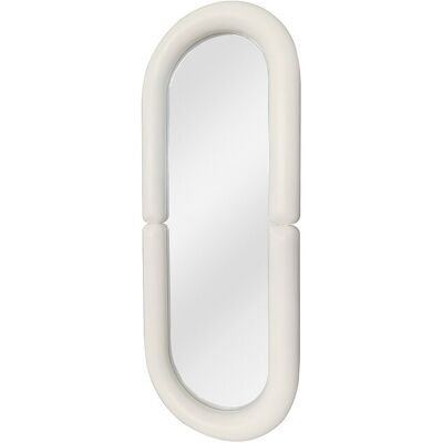 Unique Ovale wandspiegel van paulowniahout - B. 60 x H. 160 - Crème - SINDRA - Crème Unique Ovale wandspiegel van paulowniahout - B. 60 x H. 160 - Crème - SINDRA - Crème