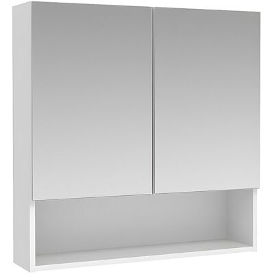 Unique Badkamer muurkast met spiegel en nis ZUMPA - Wit - Wit Unique Badkamer muurkast met spiegel en nis ZUMPA - Wit - Wit