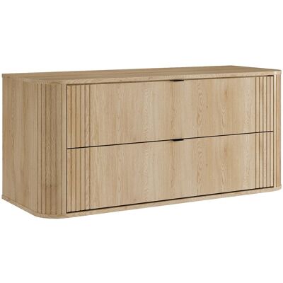 Unique Zwevend badmeubel wastafelonderkast - Licht naturel - 120 cm - FILOR - Natuurlijk licht Unique Zwevend badmeubel wastafelonderkast - Licht naturel - 120 cm - FILOR - Natuurlijk licht