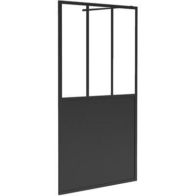Unique Italiaanse douchewand mat zwart met werkplaatsstijl - 120 x 200 cm - URBANIK - Zwart Unique Italiaanse douchewand mat zwart met werkplaatsstijl - 120 x 200 cm - URBANIK - Zwart