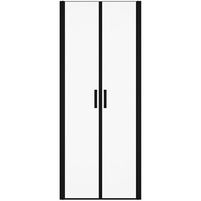 Unique Draaibare douchedeur - 80 x 195 cm - Zwart mat - Gehard glas - SARASOTA - Zwart Unique Draaibare douchedeur - 80 x 195 cm - Zwart mat - Gehard glas - SARASOTA - Zwart