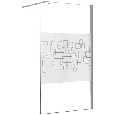 Unique Wand voor inloopdouche PAULINA II met zeefdruk - 120 x 190 cm - Transparant Unique Wand voor inloopdouche PAULINA II met zeefdruk - 120 x 190 cm - Transparant
