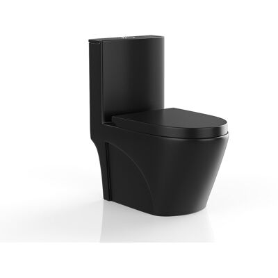 Unique Zwart mat staand toilet van keramiek - NAGILAM - Zwart Unique Zwart mat staand toilet van keramiek - NAGILAM - Zwart