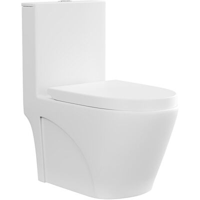 Unique Hangend toilet van mat wit keramiek - Horizontale afvoer - NAGILAM - Wit Unique Hangend toilet van mat wit keramiek - Horizontale afvoer - NAGILAM - Wit