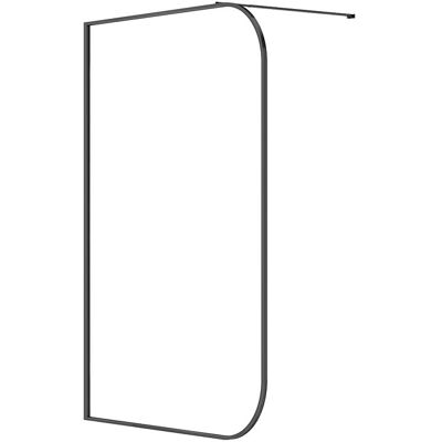 Unique Gebogen Italiaanse douchewand - 140 x 200 cm - Mat zwart - DOUYANO - Zwart Unique Gebogen Italiaanse douchewand - 140 x 200 cm - Mat zwart - DOUYANO - Zwart
