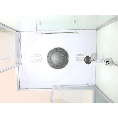 Unique Douchecabine TYRAL - Balneo therapie - 6 massagestralen - tropische regen en douchekop - L90 x l 70 x H212 cm - Zilverkleurig Unique Douchecabine TYRAL - Balneo therapie - 6 massagestralen - tropische regen en douchekop - L90 x l 70 x H212 cm - Zilverkleurig