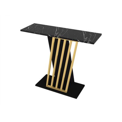 Unique Consoletafel - Zwart marmereffect en goud - ORSONA - Zwart, Goudkleurig Unique Consoletafel - Zwart marmereffect en goud - ORSONA - Zwart, Goudkleurig