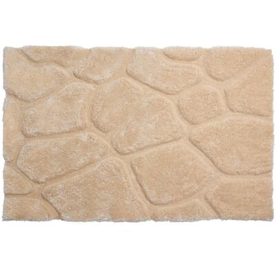 Unique Shaggy tapijt met lange haren met reliëf - 160 x 230 cm - Donkerbeige - PIETRA - Beige Unique Shaggy tapijt met lange haren met reliëf - 160 x 230 cm - Donkerbeige - PIETRA - Beige