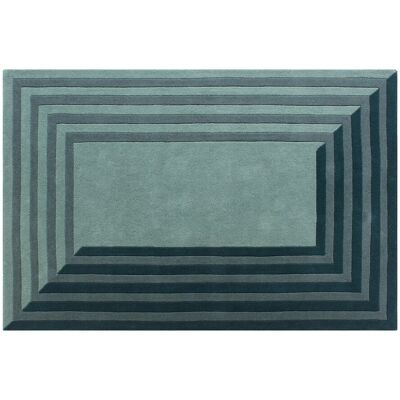 Unique Getuft vloerkleed 100% wol - 160 x 230 cm - Eendenblauw - 2000g/m² - SILENE - Groenblauw Unique Getuft vloerkleed 100% wol - 160 x 230 cm - Eendenblauw - 2000g/m² - SILENE - Groenblauw