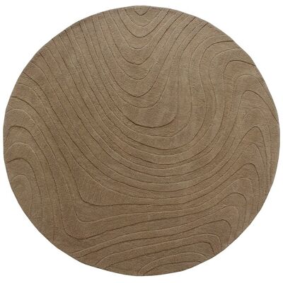 Unique Rond getuft vloerkleed 100% wol - D.200cm - Taupe - 2000g/m² - NOELIA - Taupe Unique Rond getuft vloerkleed 100% wol - D.200cm - Taupe - 2000g/m² - NOELIA - Taupe