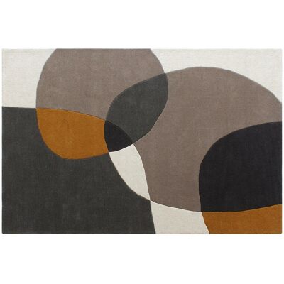 Unique Getuft vloerkleed 100% wol abstracte motieven - 200 x 290 cm - Taupe en grijs - 2400 g/m² - GUALINA - Veelkleurig Unique Getuft vloerkleed 100% wol abstracte motieven - 200 x 290 cm - Taupe en grijs - 2400 g/m² - GUALINA - Veelkleurig