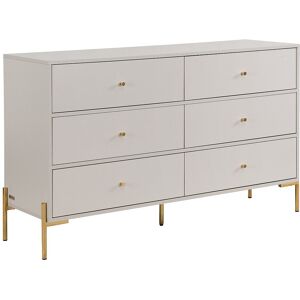 Unique Ladekast 6 lades - MDF en metaal - Beige en goudkleurig - MILAVIA - Beige, Goudkleurig Unique Ladekast 6 lades - MDF en metaal - Beige en goudkleurig - MILAVIA - Beige, Goudkleurig