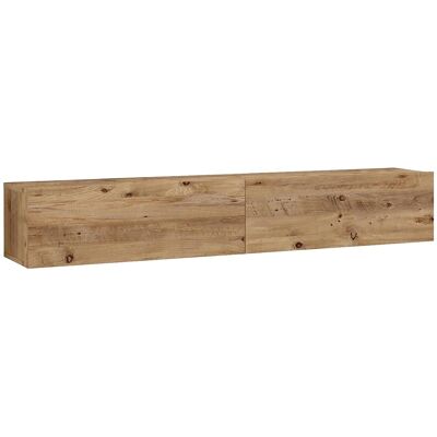 Unique Tv-meubel om op te hangen met 2 deuren - Licht naturel - AUBEPINA - Natuurlijk licht Unique Tv-meubel om op te hangen met 2 deuren - Licht naturel - AUBEPINA - Natuurlijk licht