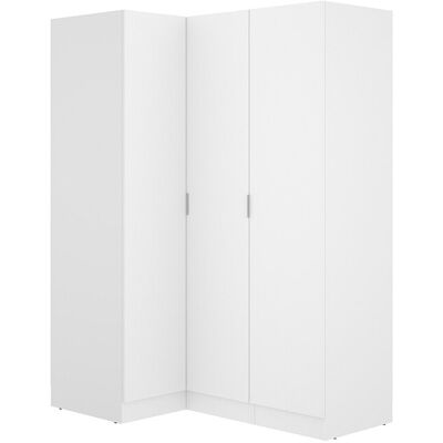 Unique Hoekkast met 3 deuren - L132 cm - Wit - LISTOWEL - Wit Unique Hoekkast met 3 deuren - L132 cm - Wit - LISTOWEL - Wit