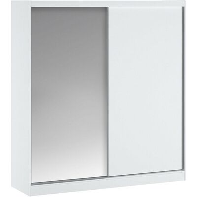 Unique Kast met 2 schuifdeuren - Met spiegel - L200 cm - Wit - OCHIRA - Wit Unique Kast met 2 schuifdeuren - Met spiegel - L200 cm - Wit - OCHIRA - Wit