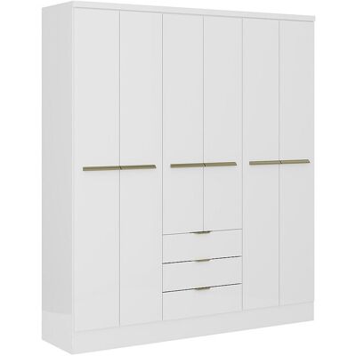 Unique Kast met 6 deuren en 3 lades - L180 cm - Wit - PEROLI - Wit Unique Kast met 6 deuren en 3 lades - L180 cm - Wit - PEROLI - Wit