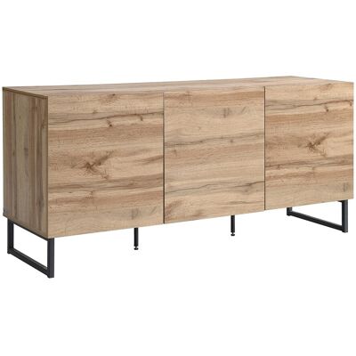 Unique Buffetkast met 3 deuren - Naturel - CEVANIA - Natuurlijk licht Unique Buffetkast met 3 deuren - Naturel - CEVANIA - Natuurlijk licht