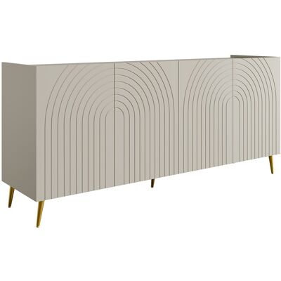 Unique Buffetkast met 4 deurtjes - Beige - NORSIM - Beige Unique Buffetkast met 4 deurtjes - Beige - NORSIM - Beige