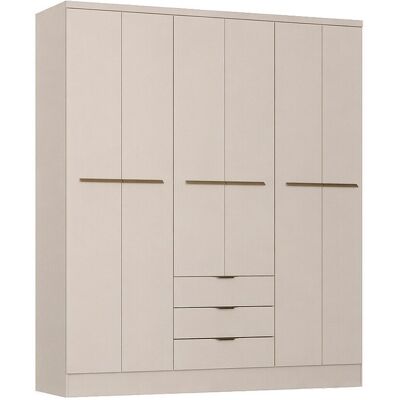 Unique Kast met 6 deuren en 3 lades - B180 cm - Beige - PEROLI - Beige Unique Kast met 6 deuren en 3 lades - B180 cm - Beige - PEROLI - Beige