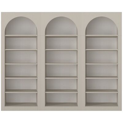 Unique Set van 3 boekenkasten met 6 vakken - Beige - CYMORA - Beige Unique Set van 3 boekenkasten met 6 vakken - Beige - CYMORA - Beige