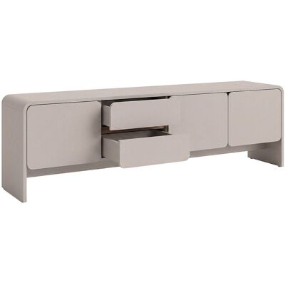 Unique Laag tv-meubel met 3 deuren en 2 lades - Beige en donker naturel DYSARA - Beige Unique Laag tv-meubel met 3 deuren en 2 lades - Beige en donker naturel DYSARA - Beige