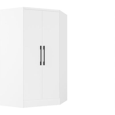 Unique Hoekkast met 2 deuren - L101 cm - Wit - AURALI - Wit Unique Hoekkast met 2 deuren - L101 cm - Wit - AURALI - Wit