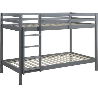 Unique Stapelbed ANICET II - 2 x 90x 190 cm - Massief grenen - Grijs - Grijs Unique Stapelbed ANICET II - 2 x 90x 190 cm - Massief grenen - Grijs - Grijs