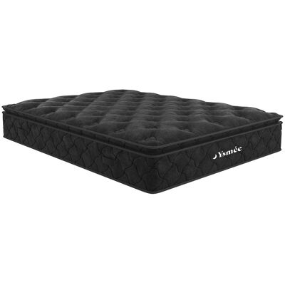 Unique Matras met pocketveren en geïntegreerd dekmatras 180 x 200 cm dikte 28 cm - BLACK DREAM van YSMÉE - Zwart Unique Matras met pocketveren en geïntegreerd dekmatras 180 x 200 cm dikte 28 cm - BLACK DREAM van YSMÉE - Zwart