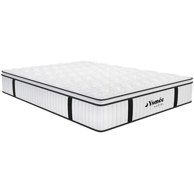 Unique Brandwerend matras 160 x 190 cm met pocketveren en geïntegreerd dekmatras dikte 28 cm - DELICE van YSMÉE HOTEL - Wit Unique Brandwerend matras 160 x 190 cm met pocketveren en geïntegreerd dekmatras dikte 28 cm - DELICE van YSMÉE HOTEL - Wit