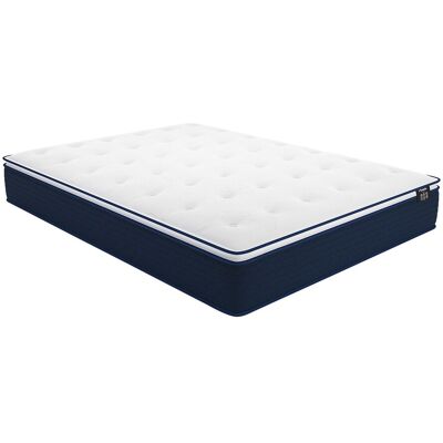 Unique Matras 160 x 200 cm met pocketveren en geïntegreerd dekmatras dikte 24 cm - ALTIER van YSMÉE - Wit Unique Matras 160 x 200 cm met pocketveren en geïntegreerd dekmatras dikte 24 cm - ALTIER van YSMÉE - Wit