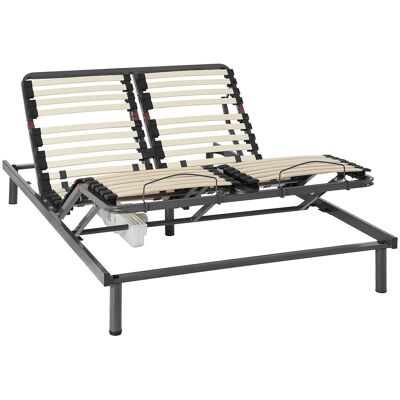 Unique Elektrisch verstelbare bedbodem 5 slaapvlakken - 140x200cm - motor OKIN - Zwart Unique Elektrisch verstelbare bedbodem 5 slaapvlakken - 140x200cm - motor OKIN - Zwart