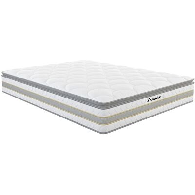 Unique Matras 160 x 200 cm met pocketveren en geïntegreerd topmatras dikte 29 cm - CANTERBURY van YSMEE - Wit Unique Matras 160 x 200 cm met pocketveren en geïntegreerd topmatras dikte 29 cm - CANTERBURY van YSMEE - Wit