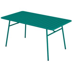 Unique Ronde tuintafel D160 cm van metaal - Blauwgroen - MIRMANDE van MYLIA - Groenblauw Unique Ronde tuintafel D160 cm van metaal - Blauwgroen - MIRMANDE van MYLIA - Groenblauw