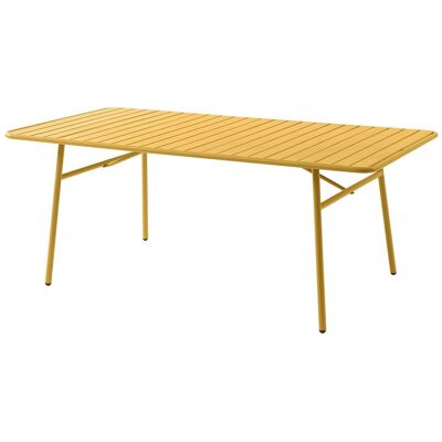 Unique Tuintafel D160 cm van metaal - Mosterdgeel - MIRMANDE van MYLIA - Mosterdkleur Unique Tuintafel D160 cm van metaal - Mosterdgeel - MIRMANDE van MYLIA - Mosterdkleur