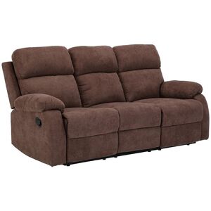 Unique Driezits relaxbank van stof TOLZANO - Donkerbruin - Bruin Unique Driezits relaxbank van stof TOLZANO - Donkerbruin - Bruin
