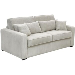 Unique Slaapbank – 3 zitplaatsen – Crèmewitte stof – Express-uitklapmechanisme – Matrasbreedte: 140 cm – Matrasdikte: 16 cm – MONDOVI - Beige Unique Slaapbank – 3 zitplaatsen – Crèmewitte stof – Express-uitklapmechanisme – Matrasbreedte: 140 cm – Matrasdikte: 16 cm – MONDOVI - Beige