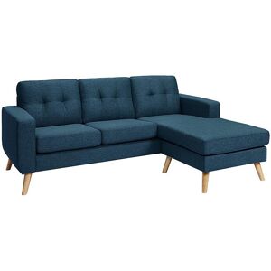 Unique Omkeerbare hoekbank BARTHOLOME van stof - Donkerblauw - Blauw Unique Omkeerbare hoekbank BARTHOLOME van stof - Donkerblauw - Blauw