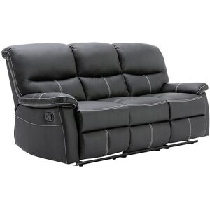 Unique Driezits relaxbank CANBY - Kunstleer - Zwart - Zwart Unique Driezits relaxbank CANBY - Kunstleer - Zwart - Zwart